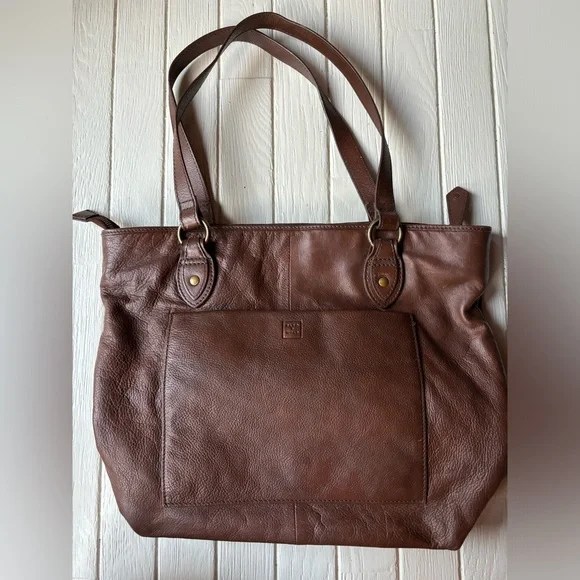 Cleo + Wolf Women's Basketweave Leather Tote Purse Handbag - Picture 4 of 12